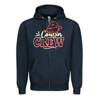 Navy cousin crew Zipper Hoodie - CowhideDigitalArt