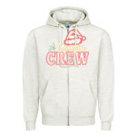 Oatmeal Heather cousin crew Zipper Hoodie - CowhideDigitalArt