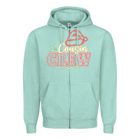 Seafoam cousin crew Zipper Hoodie - CowhideDigitalArt