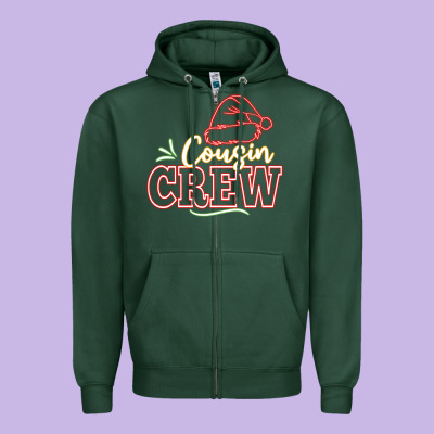 Cousin Crew Zipper Hoodie Designed By Cowhidedigitalart