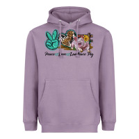 Lavender Peace Love Landrace Pig Heavyweight Hoodie - LillyAllenDesigns