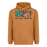 Meerkat Peace Love Landrace Pig Heavyweight Hoodie - LillyAllenDesigns