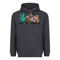 Smoke Peace Love Landrace Pig Heavyweight Hoodie - LillyAllenDesigns