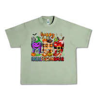 Oil Green Happy Hallothanksmas teeth Urban Heavy Tee - texasbilliewilder