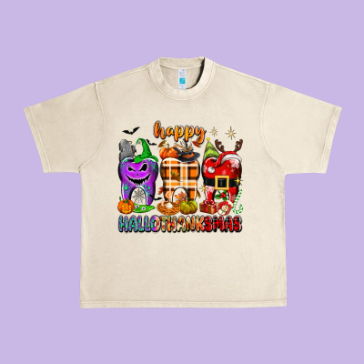 Happy Hallothanksmas Teeth Urban Heavy Tee Designed By Texasbilliewilder