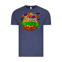 Vintage Denim Personalized Boy Halloween Candy Vintage Tee - texasbilliewilder