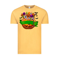 Vintage Mustard Personalized Boy Halloween Candy Vintage Tee - texasbilliewilder