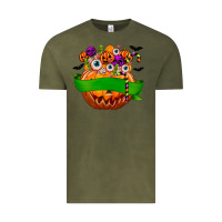 Vintage Olive Personalized Boy Halloween Candy Vintage Tee - texasbilliewilder