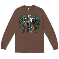 Chestnut western wings cross blessed Long Sleeve Tee - RanaPortraitStore