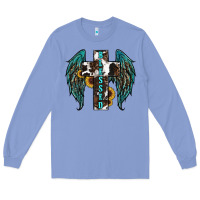 Colony Blue western wings cross blessed Long Sleeve Tee - RanaPortraitStore