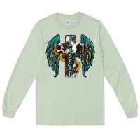 Matcha western wings cross blessed Long Sleeve Tee - RanaPortraitStore