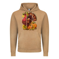 Vintage Camel Thanksgiving turkey with pumpkin and sunflower Vintage Hoodie - NancyCooperArtShop