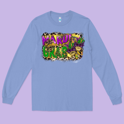 Mardi Gras Long Sleeve Tee Designed By Cowgirlartshop