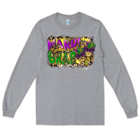 Heather Grey mardi gras Long Sleeve Tee - CowGirlArtShop