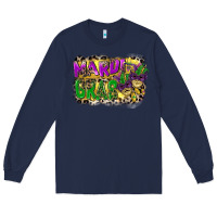 Navy mardi gras Long Sleeve Tee - CowGirlArtShop
