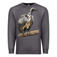 Charcoal Heather Vulture Bird Premium Sweatshirt - LillyAllenDesigns