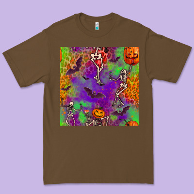 Halloween Party Seamless Pattern Premium Tee Designed By Bundleandbundleshop