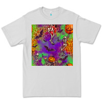 Dove Grey halloween party seamless pattern Premium Tee - BundleAndBundleShop