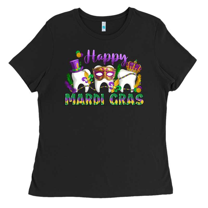 Mardi Gras Celebration With Teeth Ladies Tee by LillyAllenDesigns | Teevron