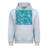 Heather Grey humpback whale tumbler Urban Hoodie - BarkalooDesign