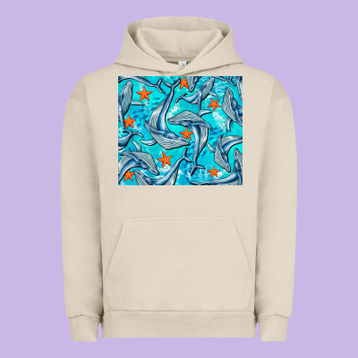 Humpback Whale Tumbler Urban Hoodie Designed By Barkaloodesign