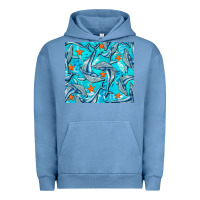 Pigment Pebble Blue humpback whale tumbler Urban Hoodie - BarkalooDesign