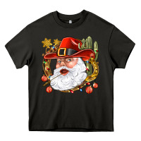 Asphalt Cowboy Santa Heavy Core Tee - NancyCooperArtShop