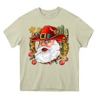 Mossy Cowboy Santa Heavy Core Tee - NancyCooperArtShop