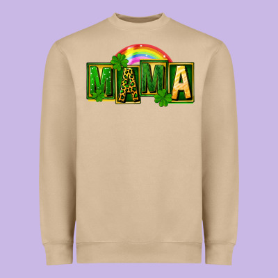 St. Patricks Day Mama Heavyweight Sweatshirt Designed By Fadigitalartstudio