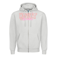 Dove Grey Heart Breaker Valentine Zipper Hoodie - CowhideDigitalArt
