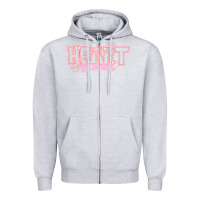 Heather Grey Heart Breaker Valentine Zipper Hoodie - CowhideDigitalArt