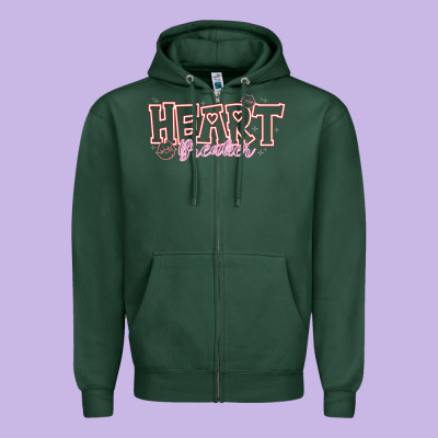 Heart Breaker Valentine Zipper Hoodie Designed By Cowhidedigitalart
