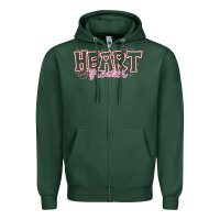 Sports Green Heart Breaker Valentine Zipper Hoodie - CowhideDigitalArt
