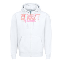 White Heart Breaker Valentine Zipper Hoodie - CowhideDigitalArt
