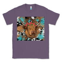 Lavender western roses cow Classic Tee - RanaPortraitStore