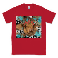 Red western roses cow Classic Tee - RanaPortraitStore