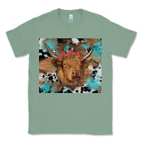 Sage western roses cow Classic Tee - RanaPortraitStore