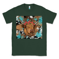 Sports Green western roses cow Classic Tee - RanaPortraitStore