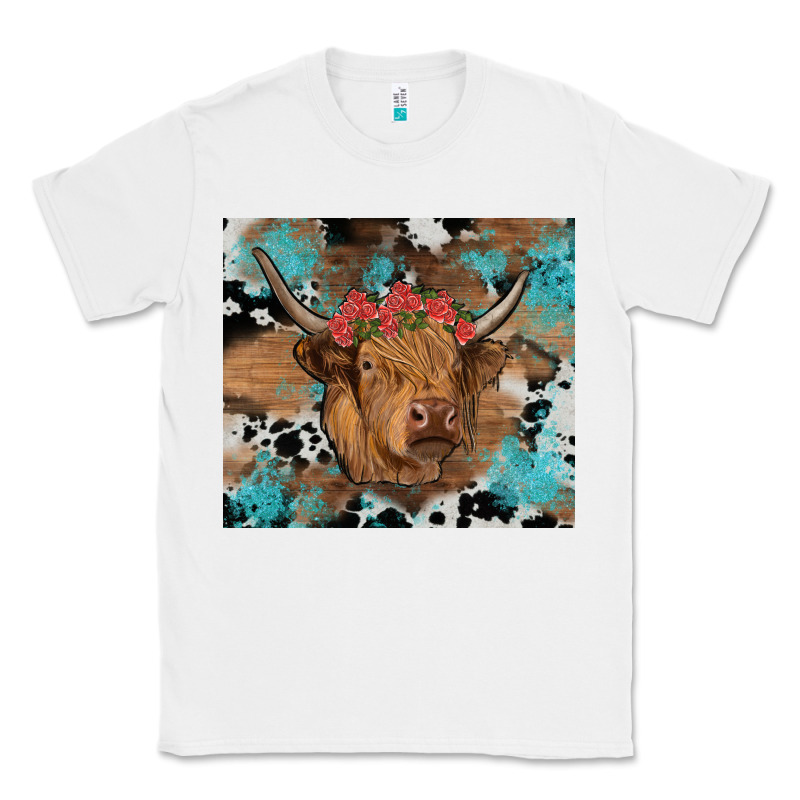 Western Roses Cow Classic Tee by RanaPortraitStore | Teevron