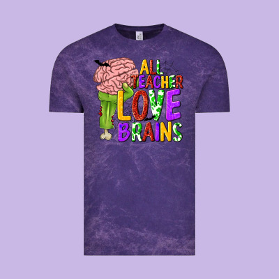 All Teacher Love Brains Vintage Tee Designed By Texasbilliewilder