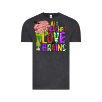 Vintage Black All Teacher Love Brains Vintage Tee - texasbilliewilder