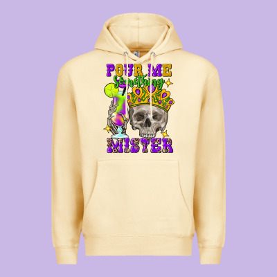 Skull Pour Me Something Mister Premium Hoodie Designed By Fadigitalartstudio