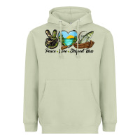 Matcha Camouflage Peace Love Striped Bass Heavyweight Hoodie - LillyAllenDesigns