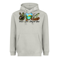 Moon Dust Camouflage Peace Love Striped Bass Heavyweight Hoodie - LillyAllenDesigns