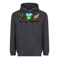 Smoke Camouflage Peace Love Striped Bass Heavyweight Hoodie - LillyAllenDesigns