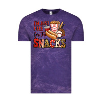 Cloud Purple i'm just here for the snacks baseball Vintage Tee - Jasminsmagicworld