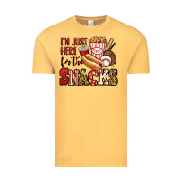 Vintage Mustard i'm just here for the snacks baseball Vintage Tee - Jasminsmagicworld