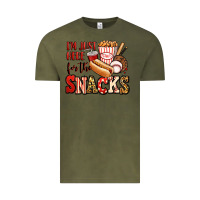Vintage Olive i'm just here for the snacks baseball Vintage Tee - Jasminsmagicworld
