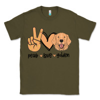 Army Green Peace Love Golden Classic Tee - Bettercallsaul