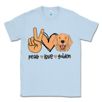 Dusty Blue Peace Love Golden Classic Tee - Bettercallsaul